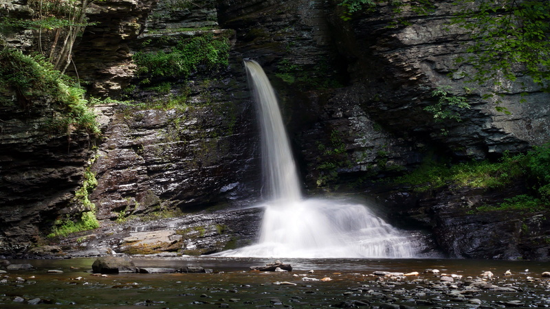 flowing, falls, rock - object, deer, george, scenics - nature, falling water, images of waterfalls, creek, delaware gap, outdoors, nature pictures, childs