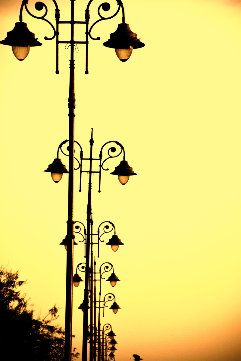 technology, weather vane, direction, sky, pathway, nature, no people, night, 5K, silhouette, electricity, street light, plant, tree, street, highway, landscape