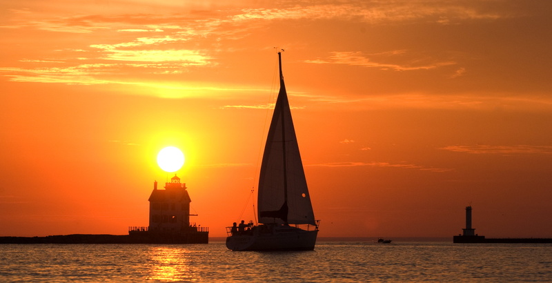 great lakes, 2K, lorain  ohio, harbor, nautical Vessel, golden hour, silhouette, lighthouse, lorain, hour, travel, sunset, golden, ocean, sunset  lake