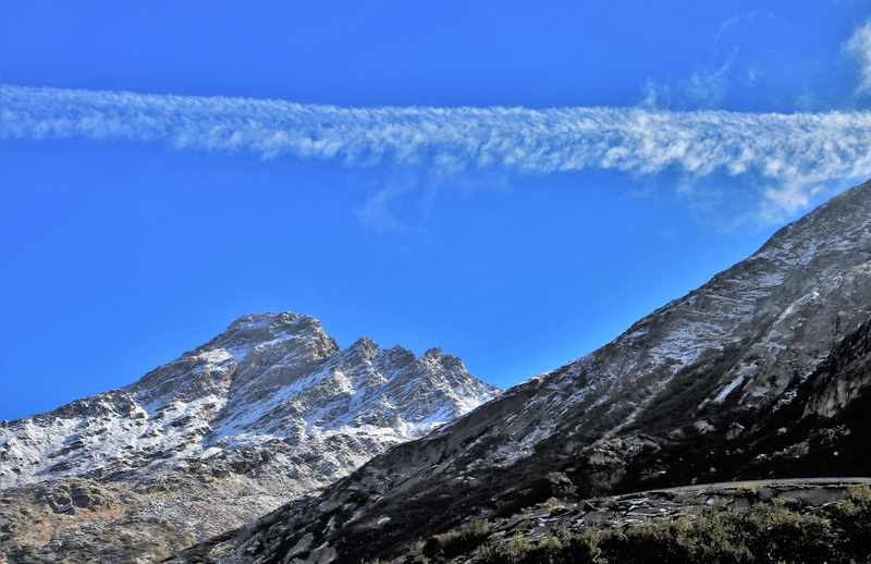 alpine, rock, first snow, landscape, beauty in nature, nature, winter, coniferous tree, idyll, blue, sky, array, solid, scenery, cold temperature, the alps
