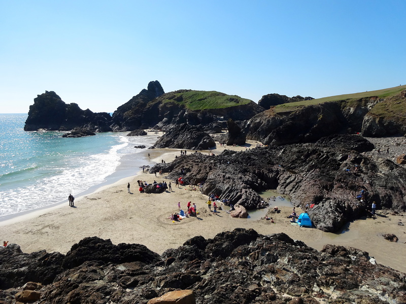 solid, sea, united kingdom, leisure activity, outdoors, nature, coast, vacations, cornwall, holiday, booked, rock, england, beach, rock - object, land