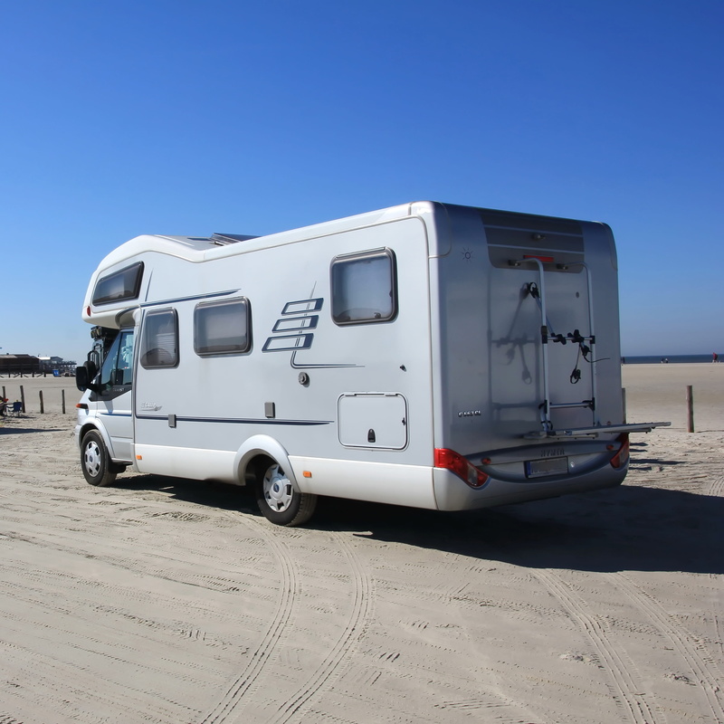 transportation, travel, water, east frisia, hymer, motor vehicle, motor home, mode of transportation, coast, tourism, outdoors, landscape, clear sky, land vehicle