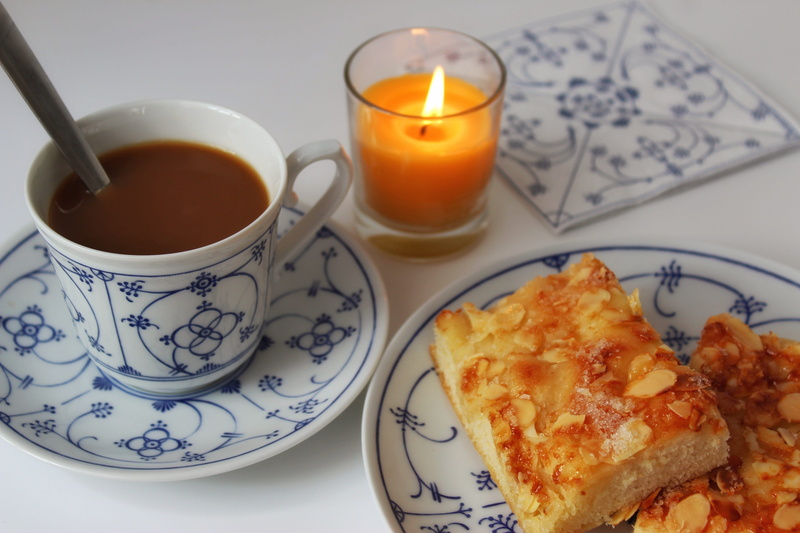 almonds, saucer, plate, crockery, coffee, food, sugar, no people, cup, table, tea cup, tableware, indian blue, ready-to-eat, breakfast, east frisia, kitchen utensil