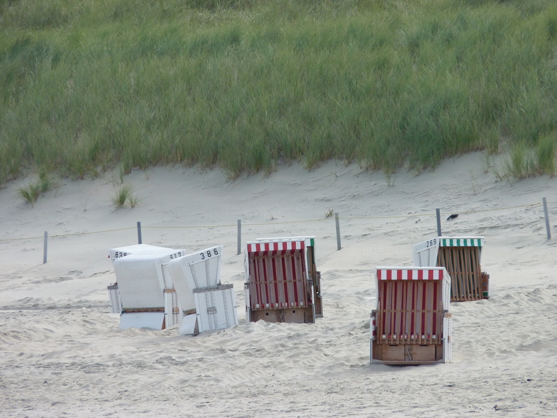 holiday, clubs, land, wind protection, striped, grass, north sea, hooded beach chair, beauty in nature, sand, outdoors, seat, absence, side by side, nature