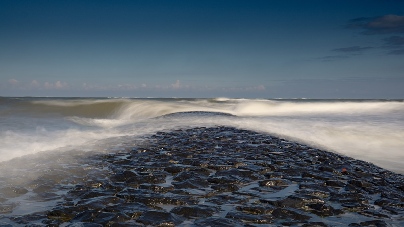 sea, day, beach, heaven, gezeiten, wellenbrecher, tranquil scene, northsea, blue, 5K, power in nature, küstenschutz, aquatic sport, scenics - nature, beauty in nature