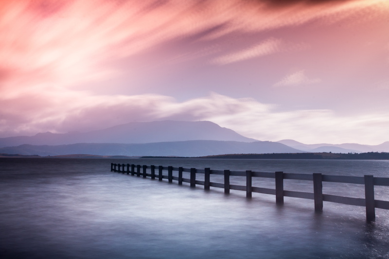5K, water, long  exposure, Australia, landscape, sea, Mortimer, color, Beach, seashore, nature, painting, wood - Material, Colorful, Tasmania, no People