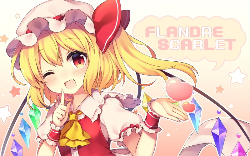 Touhou, Flandre Scarlet, Anime, 1080P