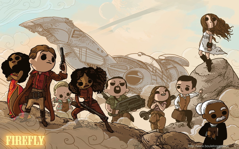 tv series, cartoon, spaceship, Firefly, girls with guns, gun, TV, 1080P