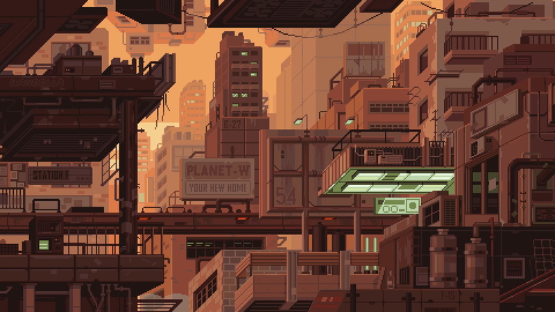 2K, city, town, waneella, pixel art