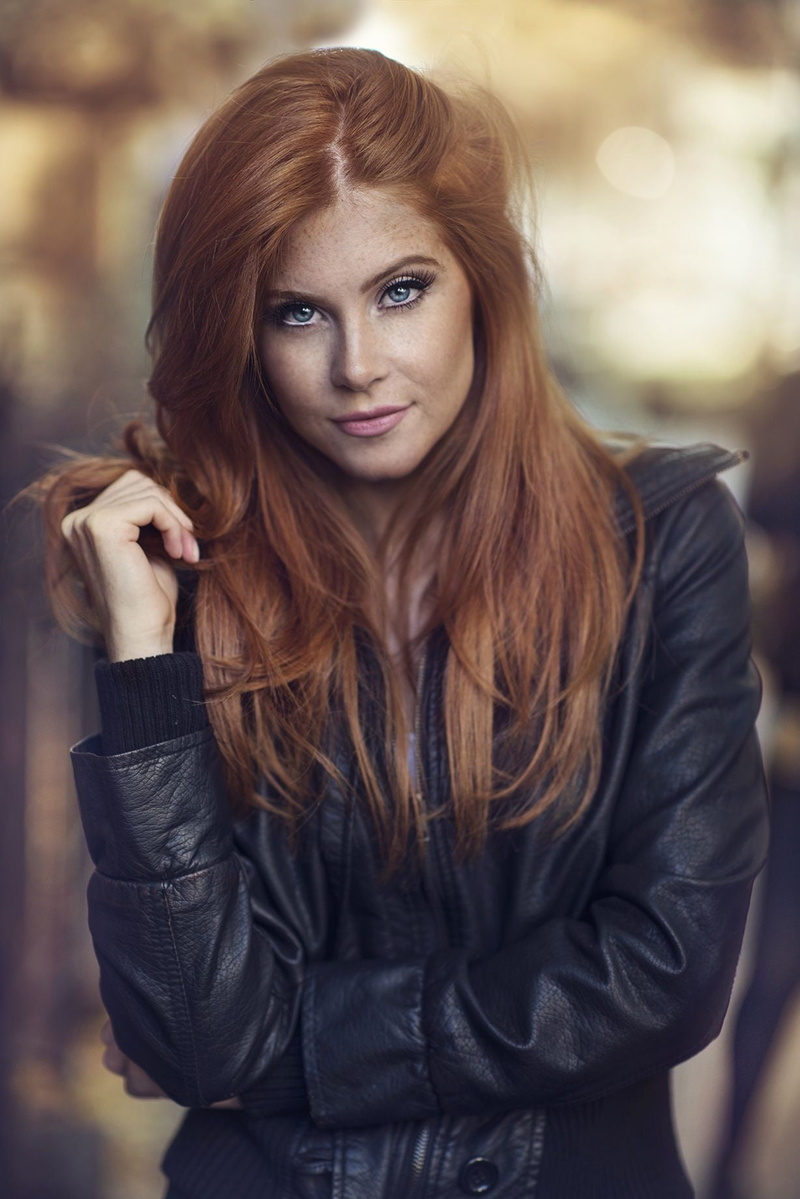 redhead, clothing, model, portrait display, face, one person, fashion, hair, jacket, young adult, 720P, beauty, human hair, brown hair, adult, emotion