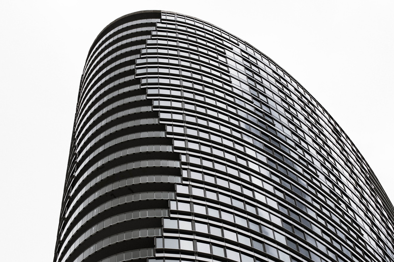 high, jersey, day, financial district, sky, city, office, black and white, built structure, windows, ellipse, nature, pattern, photography, outdoors, modern