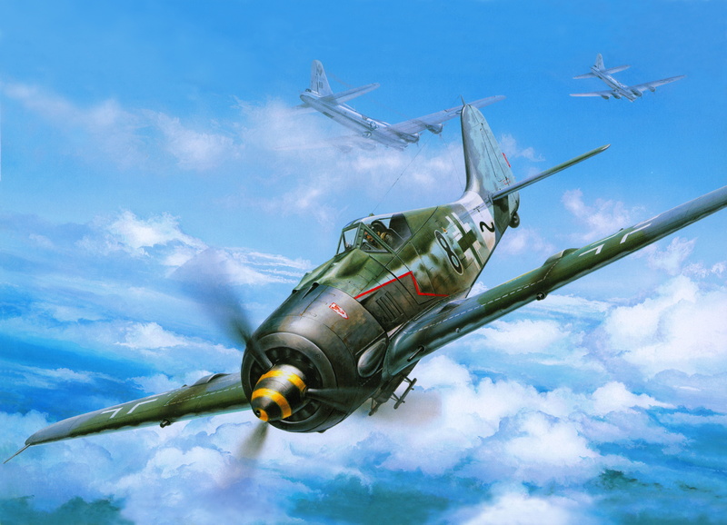 bombers, heavy, military, motion, Focke-Wulf, aerospace industry, fighter plane, speed, nature, the sky, American, mode of transportation, on the move