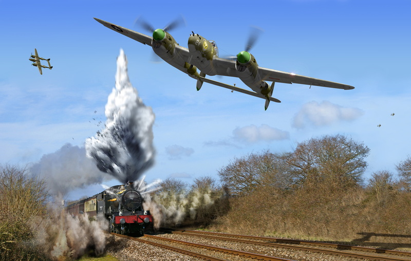 plane, allpaperw, game, " Lightning", the bombing, transportation, figure, cloud - sky, nature, rail transportation, art, on the move, black, heavy, 2K