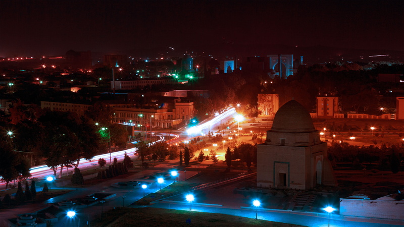 city, vacation, cityscape, history, tpierlpn, central asia, night lights, travel destinations, no people, night photos, building, light, city centre, sky