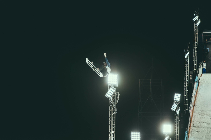architecture, building exterior, built structure, lighting equipment, floodlight, board, light, people, white, skate, sky, man, ice, low angle view, game