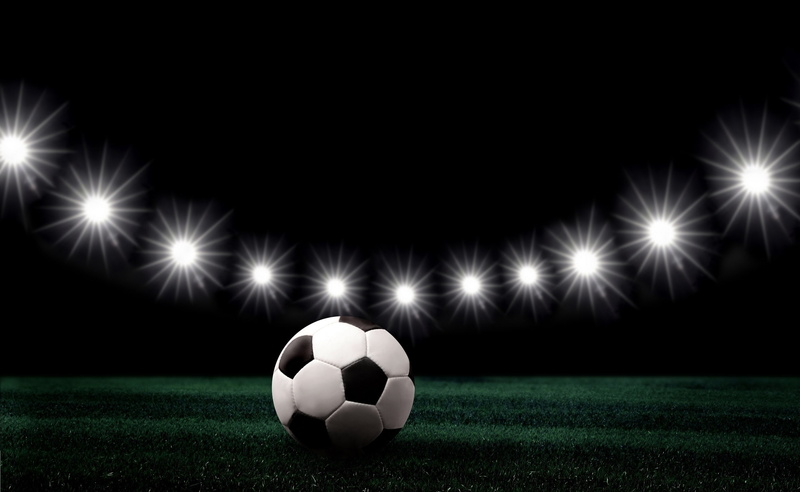 grass, sport, no people, illuminated, Football, light, Night, lighting equipment, ball, Stadium, sports equipment, team sport, plant, floodlight