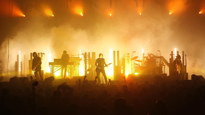 band, orange, 1080P, rock, music, 1920x1080, spotlights