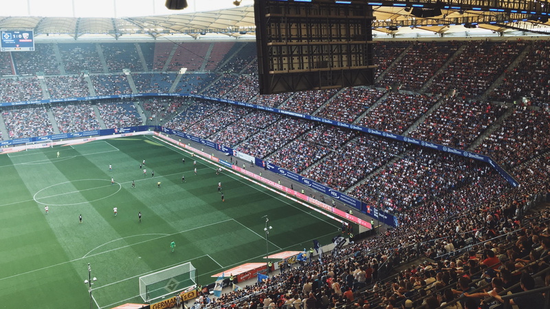 lifestyles, looking, crowd, men, sport, game, real people, world cup, 4K, stadium, audience, fifa, team sport, field, russia, professional sports, mixed age range