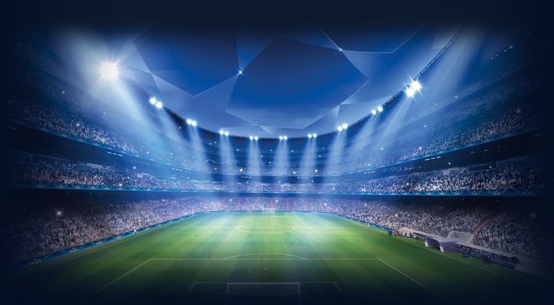 stadium, soccer field, Football, night, built structure, field, football field, grass, green color, sports venue, bright, nature, team sport, floodlit
