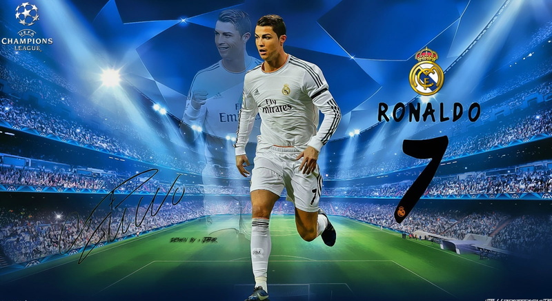 activity, mid-air, low angle view, 720P, athlete, champions, soccer, effort, one person, Football, cristiano, blue, Sports, league, professional sport