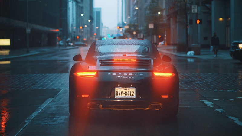 darkness, communication, luxury vehicle, building exterior, transportation, evening, motor vehicle, 1080P, light, illuminated, no people, sports car, snapshot