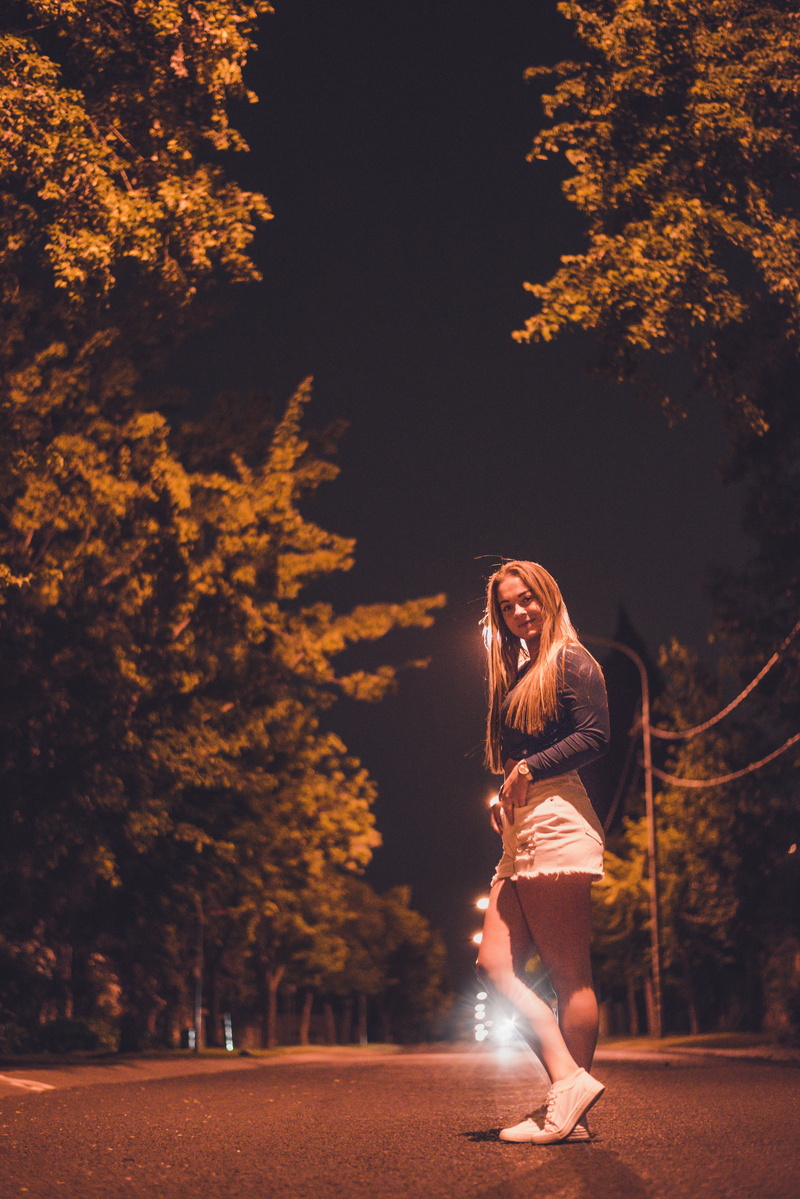 full length, young, standing, casual clothing, fashion, smiling, crop top, surrounded, plant, real people, women, leisure activity, front view, young adult