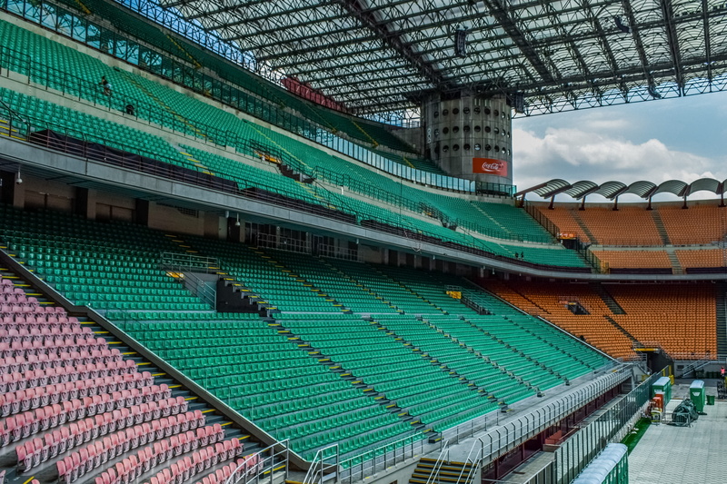 built structure, 4K, outdoors, italy, green color, nature, milano, rail transportation, design, mode of transportation, milan, day, contemporary, stadium