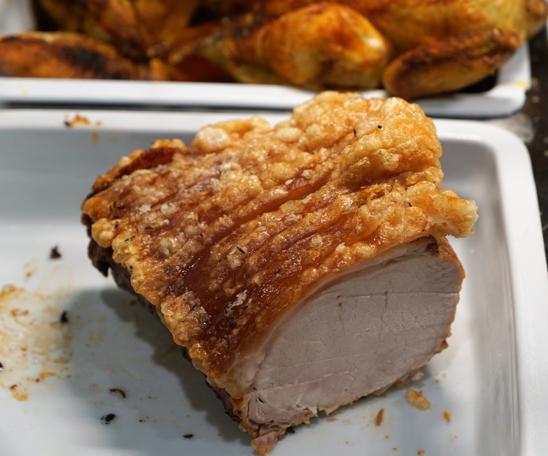 serving size, fried, pig, high angle view, fry, roast pork, focus on foreground, temptation, deep fried, brown, meat, food, crust, barbecue, close-up, snack