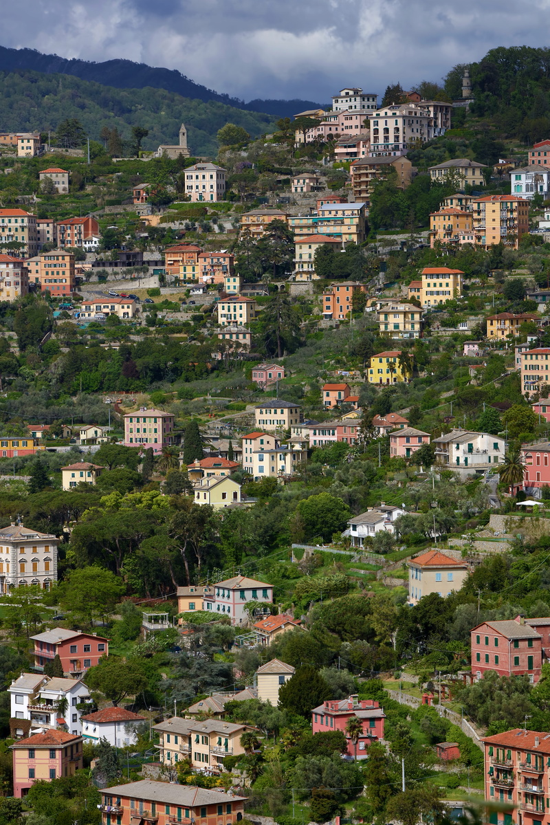 town, roof, vertical, city, cityscape, building exterior, door, tree, residential district, outdoors, community, crowd, crowded, day, apartment, mountain