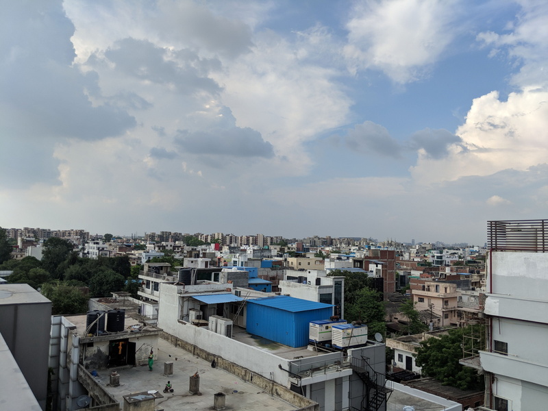 noida, residential district, b-128, no people, high angle view, house, community, apartment, human settlement, day, cityscape, city life, cloud - sky, 4K