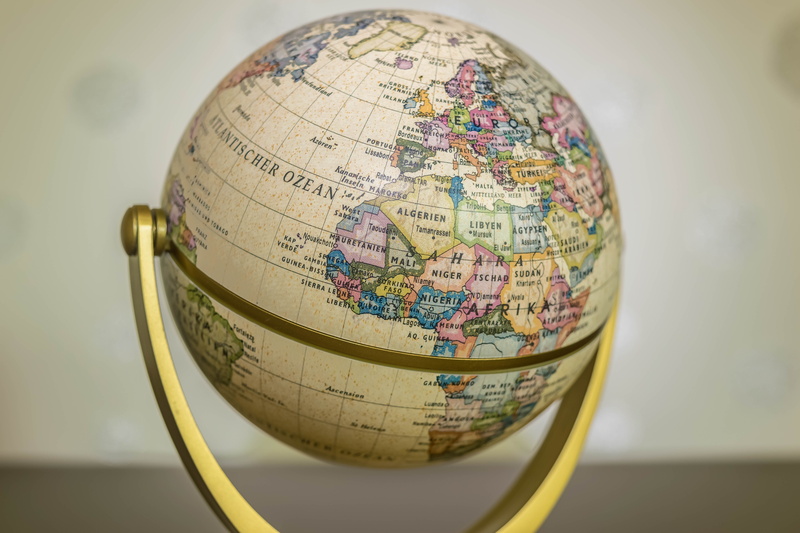 education, space, world Map, physical geography, indoors, world, earth, globe - Man Made Object, single object, text, planet - Space, nature, brown, map