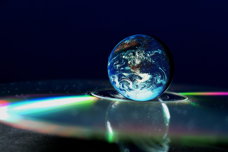 illuminated, bubble, hands across the sea, planet earth, planet - space, Globe, studio shot, single object, Earth, shiny, close-up, crystal ball, blue