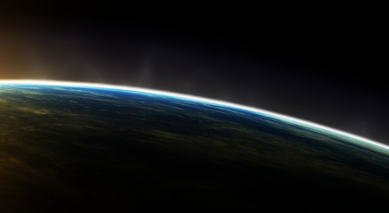 satellite view, copy space, planet - space, outdoors, blue, Space, night, no people, dark, Planet, Universe, horizon, astronomy, lens flare, black background