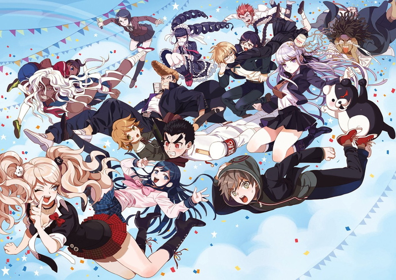 Junko Enoshima, Leon Kuwata, Alter Ego (Danganronpa), Makoto Naegi, 720P, Yasuhiro Hagakure, Monokuma (Danganronpa), Mondo Ōwada, Sakura Ōgami, Byakuya Togami