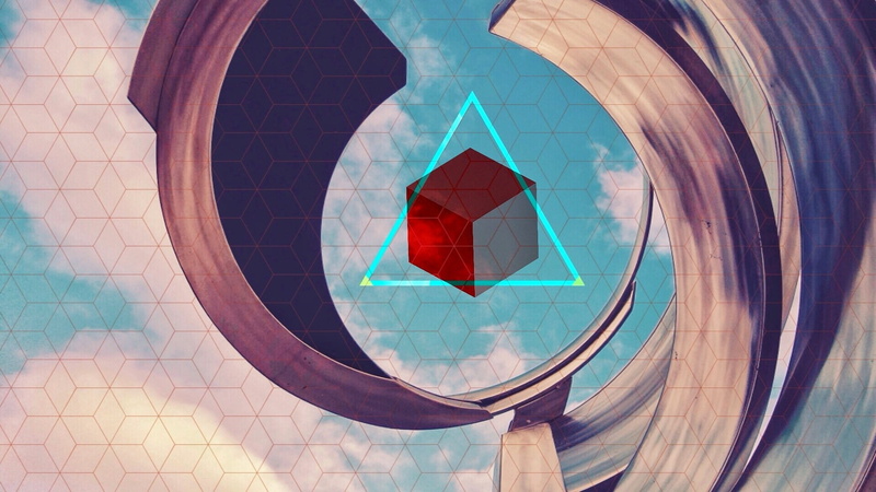 flooring, polyscape, artwork, art, wall - building feature, photoshop, day, tile, circle, blue, architecture, geometry, geometric shape, no people, pattern