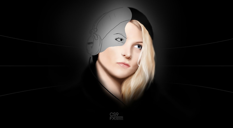 black background, Aero, digital, painting, cs9, headshot, projection, s, portrait, adult, copy space, studio shot, human body part, beauty, one person