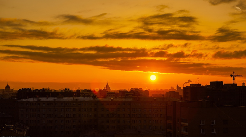 good morning moscow, cityscape, Europe, dawn, daybreak, sunlight, nature, sunset, high angle view, no people, autumn morning, silhouette, production, moscow