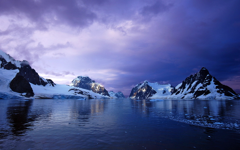 landscape, channel, lemaire, 1080P, purple, hd, antarctica, nature