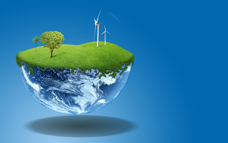 Earth, graphics, Suspension, 1080P, Island, floating, Half, s
