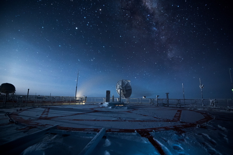 2K, science, snow, landscape, Clear Sky, nature, Lights, technology, Milky way, Antarctica, ice, night, Satellite, Concordia Research Station, stars