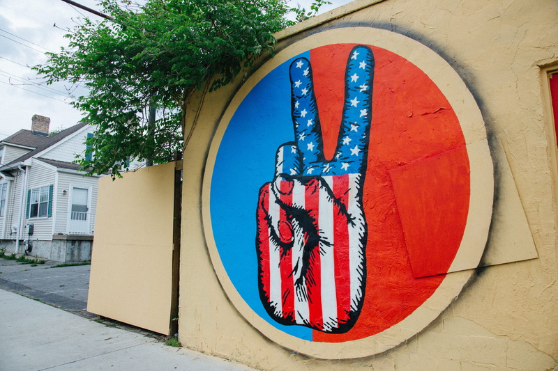activist, no people, art and craft, north 11th street, civil rights, 5K, patriotic, hate, america, geometric shape, mural, love, united states, united states of america