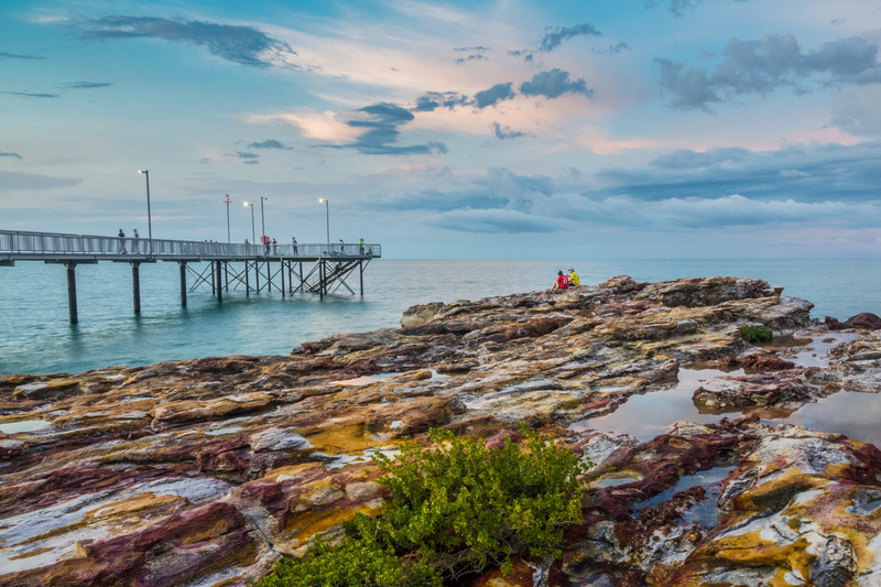 beauty in nature, non-urban scene, peer, scenics - nature, paradise, solid, rock - object, land, sky, horizon, 4K, nature, horizon over water, darwin