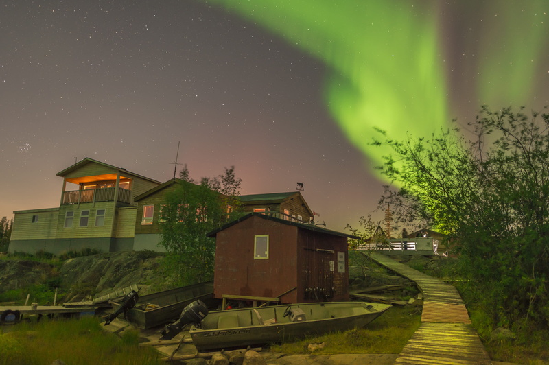 northwest territories, outdoors, sky, building, built structure, star, natural phenomenon, canada, building exterior, 4K, aurora, residential district