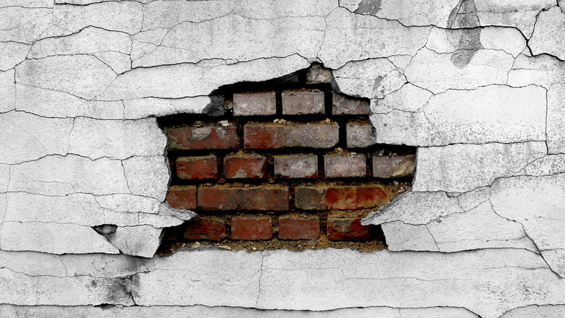 cracked, broken, brick, 1080P, wall