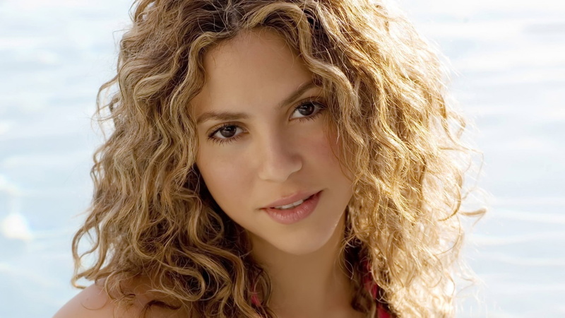 curly hair, women, 1080P, singer, face, celebrity, Shakira
