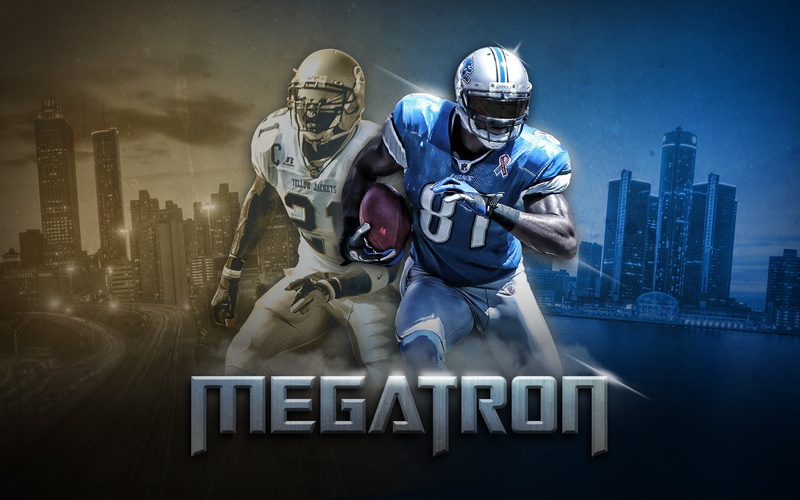 two people, people, illuminated, western script, front view, Detroit Lions, American football, adult, built structure, text, american football - ball, skyscraper