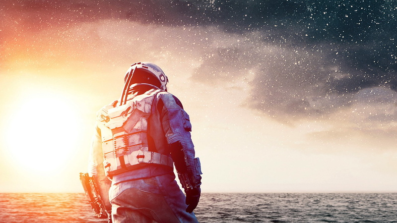 sea, Matthew McConaughey, 1080P, men, clouds, waves, stars, movies, Interstellar (movie), actor, sky