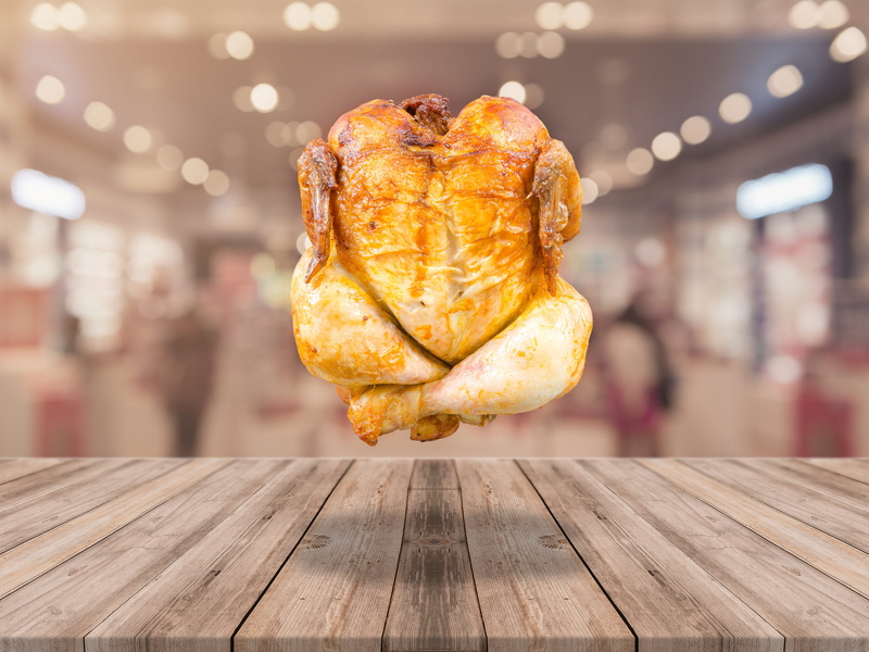 holding, day, chicken meat, floating, close-up, background, photo, store, food and drink, chicken, selective, focus, effect, turkey, freshness, business