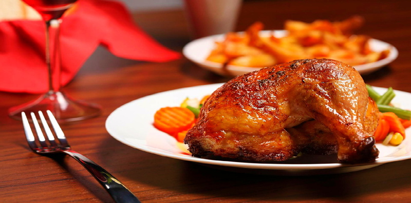 restaurant, roasted, ready-to-eat, eating utensil, fork, indoors, freshness, food, eating, white meat, 1080P, chicken meat, gourmet, kitchen utensil, meat