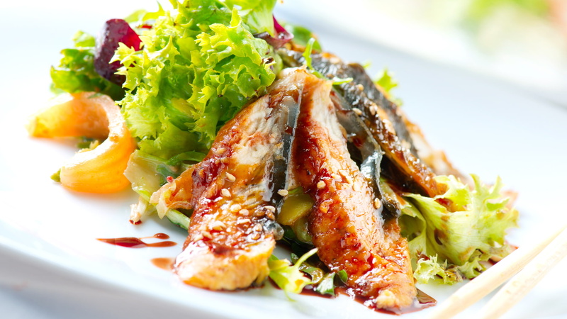 plato, pescado, comida, verduras, 1080P